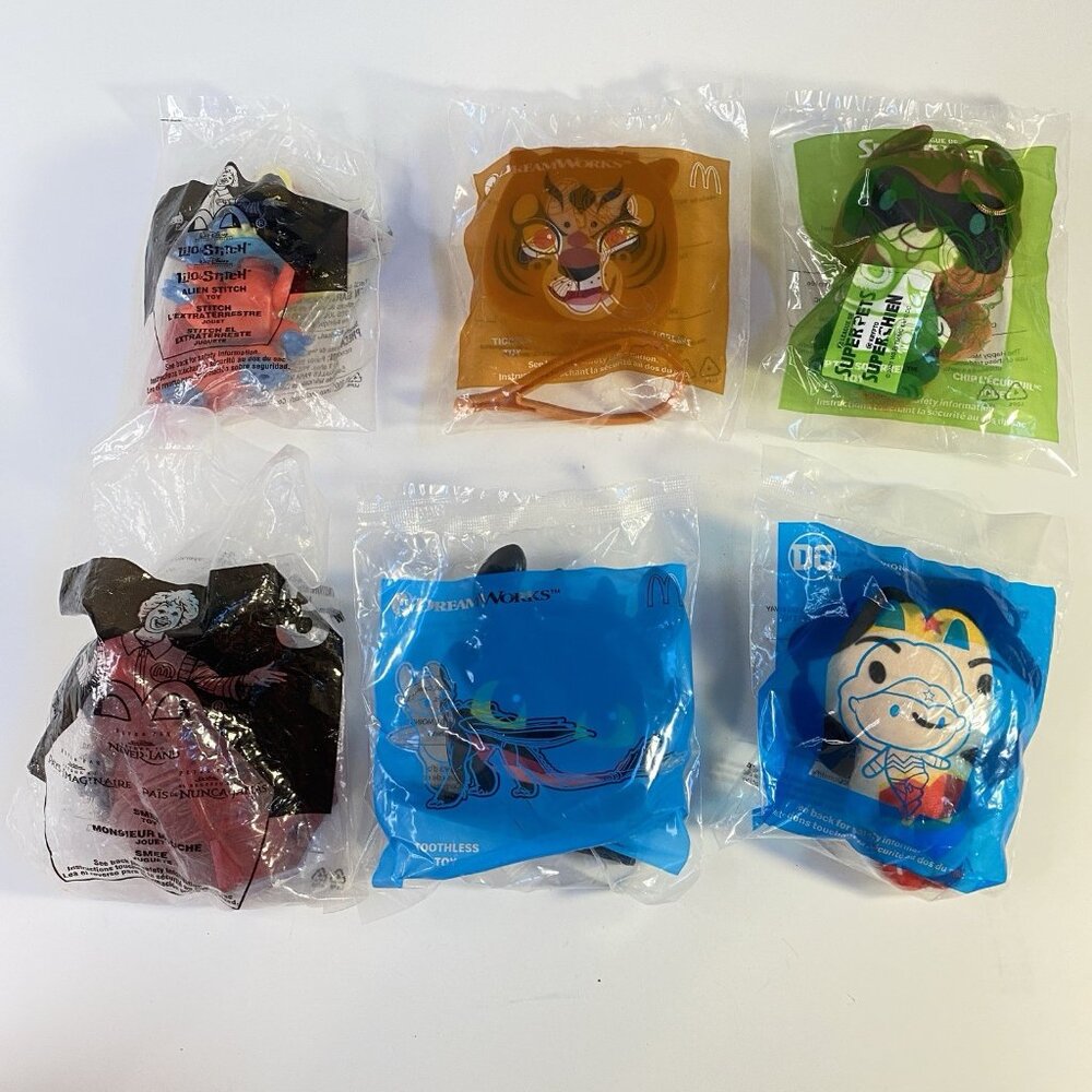 McDonald’s Happy Meal Toy Lot – 6 Sealed Collectibles